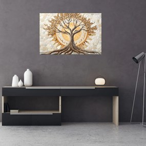 Kép – Arany életfa mozaikban (90x60 cm)