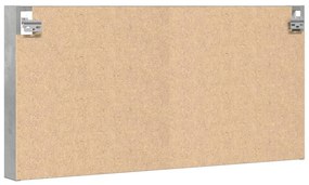 betonszürke szerelt fa vitrinszekrény 100 x 8,5 x 50 cm