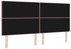 Fejtámla Kristály gombos tuftolt rózsaszín 200 cm bársony