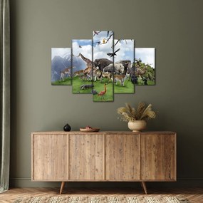 Kép - állatok a szigeten (150x105 cm)