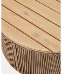 Kerek kerti dohányzóasztal akácfa asztallappal ø 60 cm Dandara – Kave Home