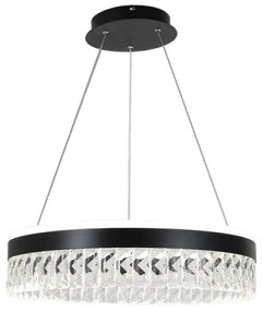 LED dimmelhető csillár zsinóron LED/90W/230V 3000-6500K fekete + távirányítás