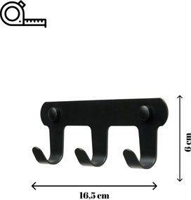 Smart fali fogas, fekete, 16,5 cm