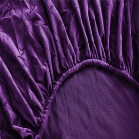 Mikroplüss lepedő SOFT 90x200 cm sötétlila