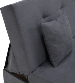 Kihúzható kanapé, szürke, ALADA