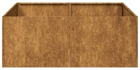 vidaXL ültető rozsdás 80x80x30 cm időjárásálló acélból