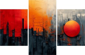 Kép - Absztrakt festmény a városról (90x60 cm)