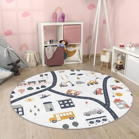 Mosható gyerek játszószőnyeg ø150 cm World Around Me – Mila Home