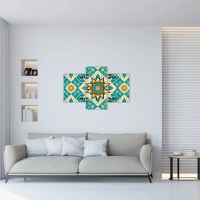 Kép - Türkiz minta (90x60 cm)