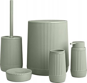 Fürdőszoba Szett 5 db-os Nida Wc szett zöld kosár Wc kefe