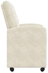 Kerekes Étkező Székek 2 pcs Krém 58 x 67 x 97 cm Bársony