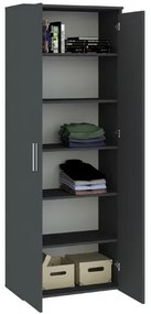 Kétajtós Polcos Szekrény Antracit Színben. KLARA 69 cm.