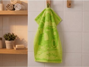 Gyerek törölköző BEBÉ vonat zöld 30x50 cm