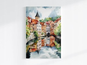 Vászonkép Canvas Város Cseh Krumlov Óváros Műemlék Csatorna 40x60