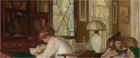 Kép - Edmund Tarbell, Josephine and Mercie, reprodukciók (120x50 cm)