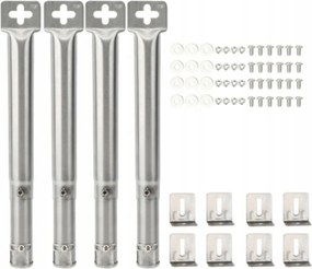 4 Db Állítható Teleszkópos Rozsdamentes Acél Grill Égő