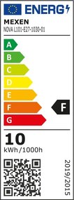 Mexen Nova, LED izzó E27, G45, 10W, meleg - 3000K, 1055 lm - L101-E27-1030-01