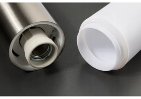 LED fényerőszabályozható kültéri lámpa LIVIA 1xE27/6W/230V 45 cm IP44 ezüstszínű