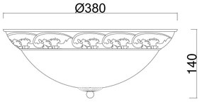 Brilagi - Mennyezeti lámpa ARIADNA 3xE27/60W/230V arany/krémes/patinás