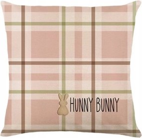 Lenvászon párnahuzat 45 x 45 cm Happy Bunny POD215