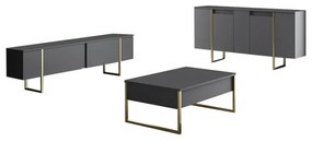 Luxe Anthracite and Gold szekrény