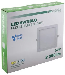 LED Fürdőszobai beépíthető lámpa LED/24W/230V 3000/4000/6000K IP44