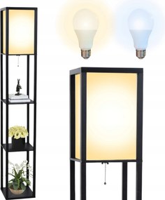 Álló Lámpa Álló Polc Tároló Állvány 2 az 1-ben+ Izzó