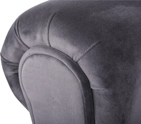 Lóca, Velvet szövet, szürke/fekete, BURDA