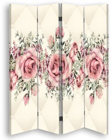 Gario Paraván Virágzó rózsák Méret: 145 x 170 cm, Kivitelezés: Klasszikus paraván