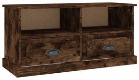 füstös tölgy színű szerelt fa TV-szekrény 93x35,5x45 cm