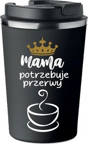 Prémium Termo Bögre fekete Anyák Napi Ajándék Anyák Napi Bögre KT_550