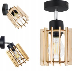 Lámpa csillár állítható loft mennyezet Henger Fa