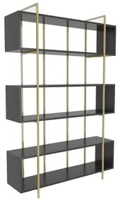 könyvespolc Bruti - Anthracite, Gold