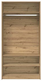 gardróbszekrény artisan tölgy 100x50x200 cm gépelt fa