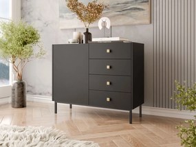 Komód Probazzo 1D4SZ (fekete + arany) . 1103668