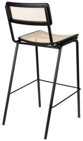 Fekete rattan bárszék szett 2 db-os 106 cm Jort - Zuiver