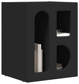 vidaXL Éjjeli asztal 2 pcs Fekete 40 x 35 x 50 cm Faanyag