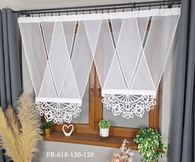 Panelfüggöny áttört mintával FR618 2 db-os szett 130 cm 115 cm, 20 minta