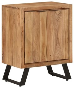 tömör 2 ajtós tömör akácfa tálalószekrény 55x36x72 cm