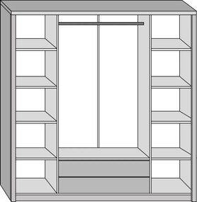 Hálószoba bútor, sosna andersen/tölgy lefkas, PROVANCE