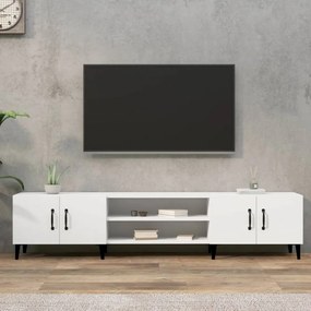 Fehér szerelt fa TV-szekrény 180 x 31,5 x 40 cm