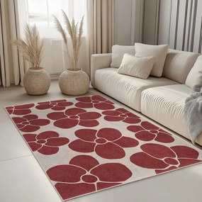 Piros mosható szőnyeg 80x150 cm Red Meadow – Mila Home