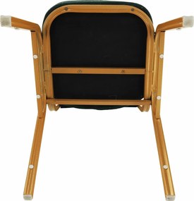 Rákásolható szék, zöld/arany festés, ZINA 3 NEW