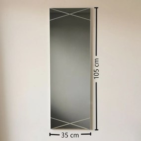 Silver tükör 35 x 105 cm