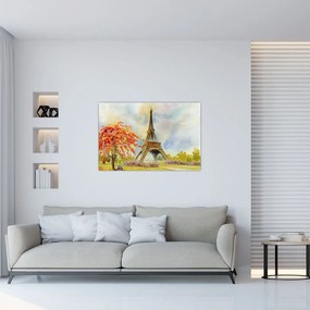 Festett kép az Eiffel-torony (90x60 cm)