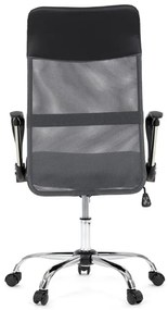 Kancelářská židle, houpací mechanismus, šedá síťovina, KA-E305 GREY