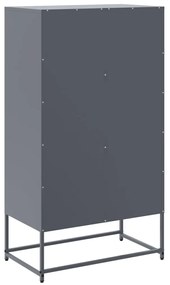 vidaXL antracitszürke acél magasszekrény 68,5 x 38,5 x 123,5 cm