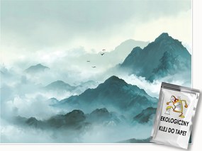 Fotótapéta Hegyek Köd Természet Madarak Hálószoba Nappali Tapéta Flizelina 200x140