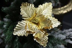 Arany fényes mikulásvirág 24cm