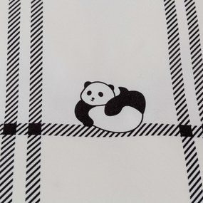 Mikroszálas flanel ágyneműhuzat CUTE PANDA fehér Ágyneműhuzat mérete: 70 x 90 cm | 140 x 200 cm